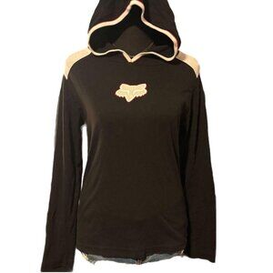 fox racing grunge long sleeve hoodie